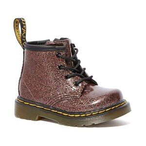 Dr. Martens Girl's Brown Glitter Lace Up Spark Ankle Casual Boots Size 6